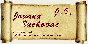 Jovana Vučkovac vizit kartica